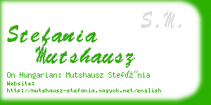 stefania mutshausz business card